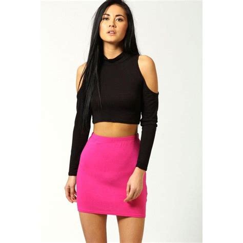 Boohoo Basics Maisy Mini Bodycon Jersey Skirt Fashion Pink Mini