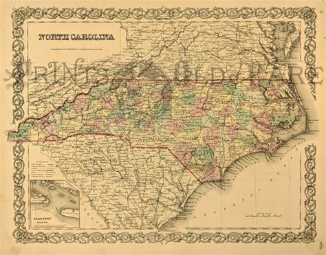 Old Map North Carolina 1897 Vintage Maps And Prints