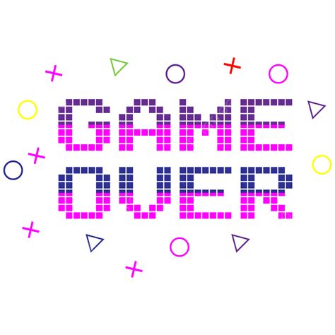 Game Over Pixel Vector Hd Png Images Game Over Pixel Effect Vector