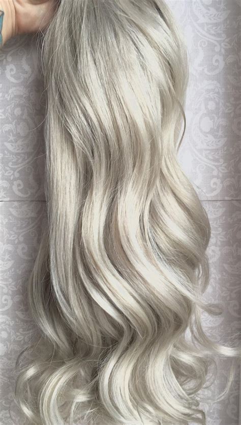 Platinum Halo Hair Extensions Silver White Hair Grey Hair ...