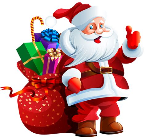 Santa Claus With Big Bag Png Clipart Best Web Clipart