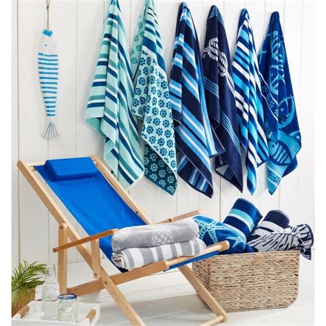 Shop 100 Cotton Jacquard Plush Nautical Oversized Beach Towel On