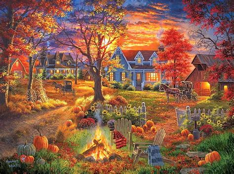 Autumn Village Colorful Villages Fall Season Autumn Houses Love