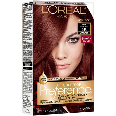 Loreal Paris Superior Preference Permanent Hair Color 4r Dark Auburn