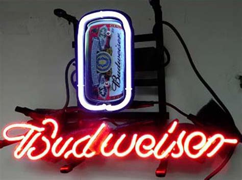 Budweiser Can Beer Bar Neon Sign Bar Sign Neon Light Diy Neon Signs