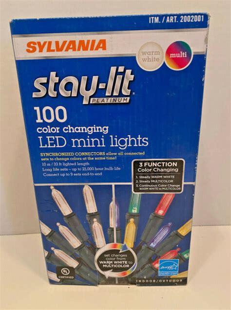 Sylvania Stay Lit Platinum 100 Color Changing 3 Function LED Mini
