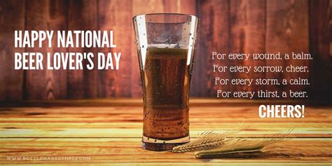 National beer day is april 7th. A Toast For You on National Beer Lover's Day | Bottle ...