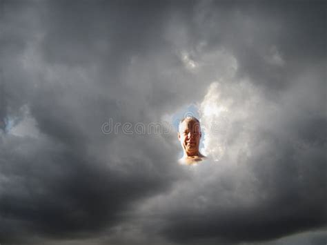 Face In The Clouds Stock Image Image Of Light Mansface 58776079