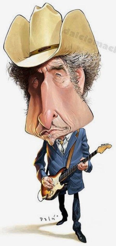 Bob Dylan Caricature Sketch Funny Caricatures Caricature Drawing