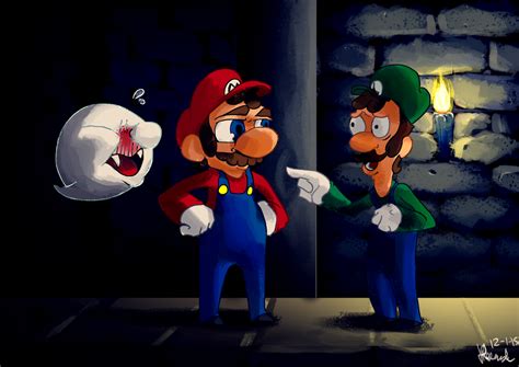 Mario Luigi And The Boo By Bidoofgoo On Deviantart