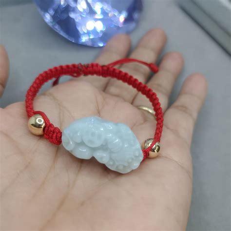 White Piyao Jade In Red String Bracelet Lazada Ph