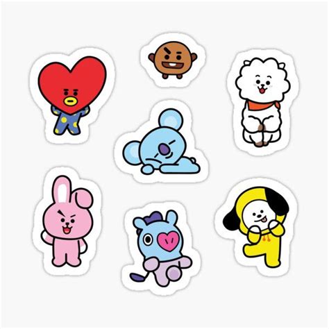 Gambar Sticker Aesthetic Bt21 Stickers IMAGESEE