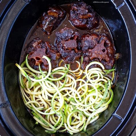 Carbs, carbs and more carbs…and some good, lean protein. Slow Cooker Korean Oxtails & Zoodles (Paleo) - Fit Slow ...