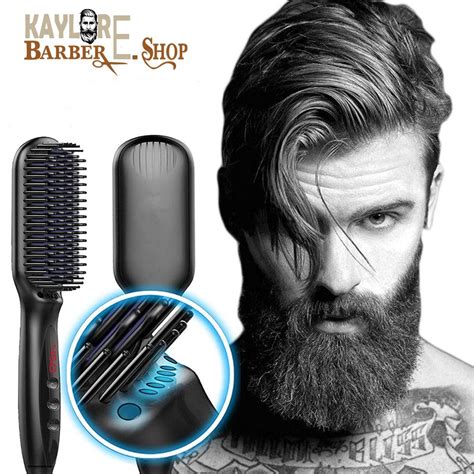 Hair Straightener Beard Straightener Flat Iron Comb For Beard gambar png