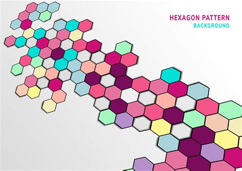 Colorful Hexagon Pattern Interlocking Shapes Background 1105457 Vector