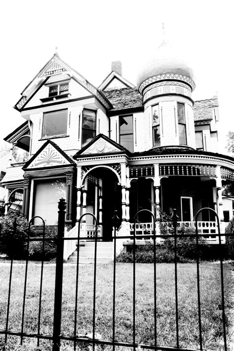 Victorian House Ogden Utah Black And White High Contrast Photo By
