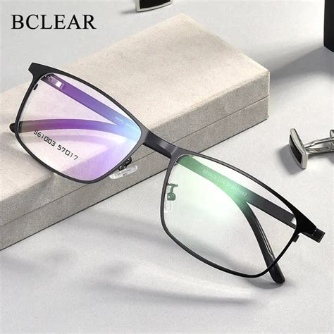 Bclear Classic Fashion Men Alloy Optical Frame Tr90 Legs Male Spectacle Eyeglasses Frames With
