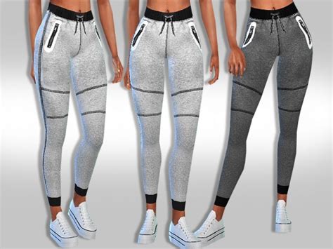 The Sims Resource Athletic Style Leggings And Track Pants By Saliwa