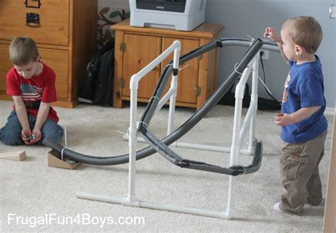 Has all the parts, wall mounts and background poster. Build a Marble Run with Pipe Insulation