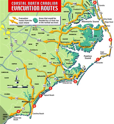 Eastern North Carolina Road Map