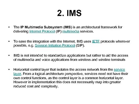 Ims Ip Multimedia Subsystem Architecture Nodes Flows
