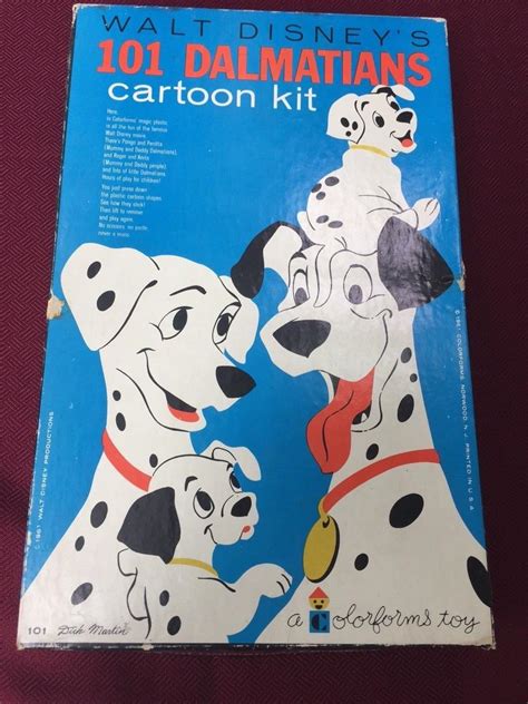 Walt Disneys 101 Dalmatians Cartoon Kit Colorforms In Box 1961