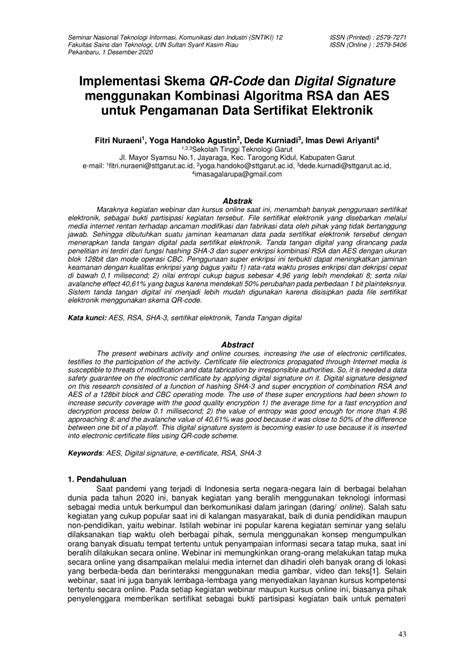 PDF Implementasi Skema QR Code Dan Digital Signature Menggunakan