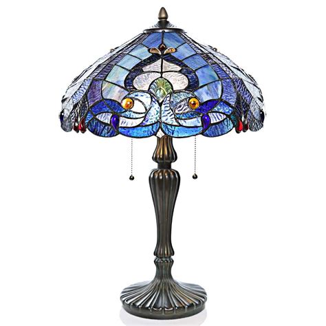 River Of Goods Sea Shore Stained Glass 24 25 H Table Lamp