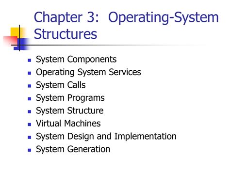 Module 3 Operating System Structures