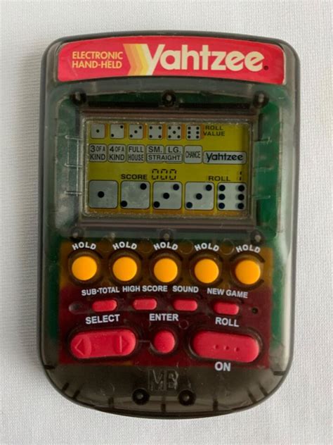 Hand Held Yahtzee Electronic Game Vintage Milton Bradley 1995 Tested