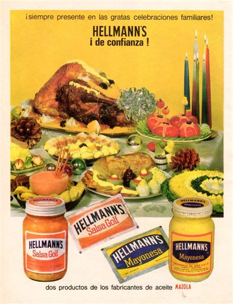 Publicidad Mayonesa Hellmann s década del Alimentos Anuncios vintage Hamburgueseria