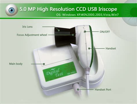 5 0 MP USB IRISCOPE Iridology Camera Iris Analyzer Iris Diagnosis Skin
