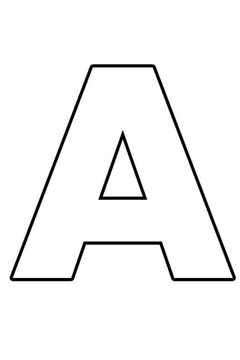 Letter A Template Printable Coloring Page 20c