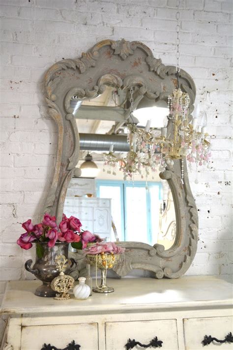 Painted Cottage Chic Shabby Romantic French Mirror