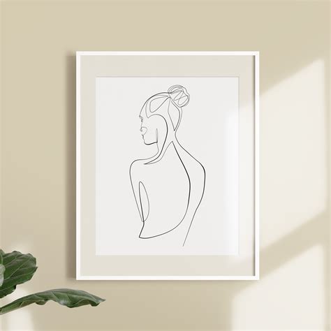 Abstract Nude Drawing Of The Female Body Art Collectibles Prints