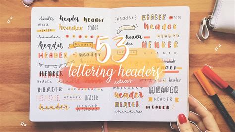 53 Easy Hand Lettering Headers Ideas For Your Bullet Journal Youtube