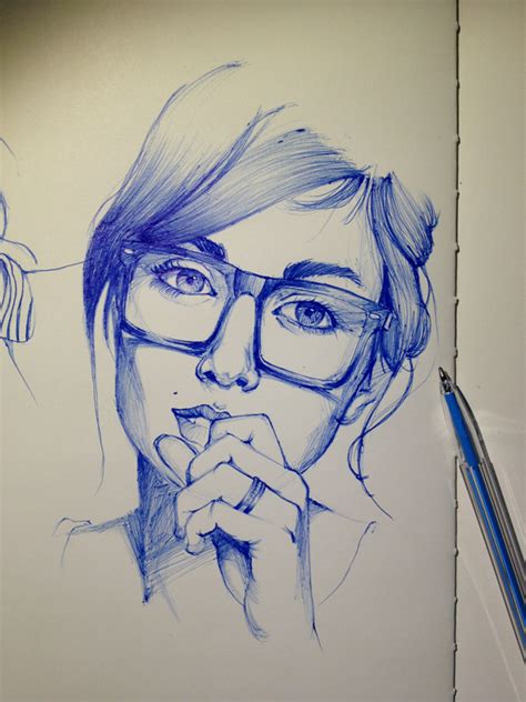 Ballpoint portrait | Art, Drawings, Sketches