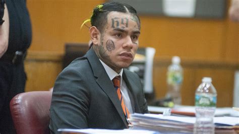 tekashi 6ix9ine pleads not guilty to gun and racketeering charges and could be in jail for ten