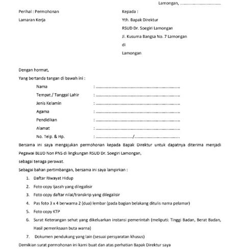 Beberapa contoh surat lamaran kerja mungkin akan memudahkan anda untuk memahami bagaimana cara menyusun surat lamaran kerja dengan baik dan saya memiliki pengalaman kerja di bagian administrasi pada pt. 3 Contoh Surat Lamaran Kerja Perawat di Rumah Sakit/PNS ...