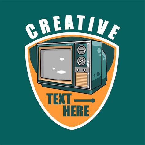 Premium Vector Cartoon Theme Television Design For Logo Label Sticker