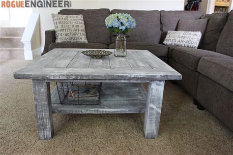 Looked him squarely in the eye; Square Coffee Table w/ Planked Top { Free DIY Plans }