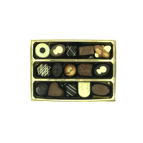 15 piece assorted chocolate box undecorated geldhof chocolatier