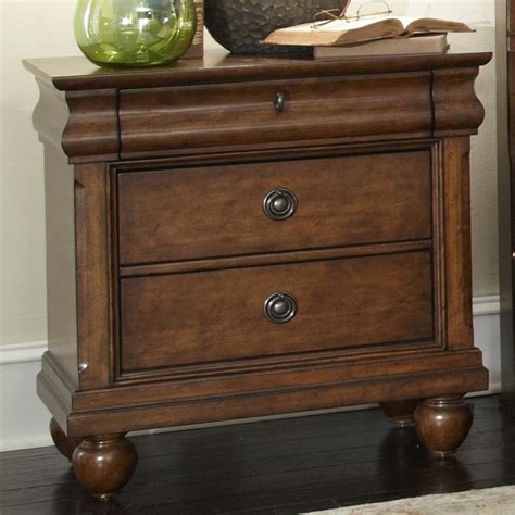 Liberty Furniture Rustic Traditions Three Drawer Nightstand With