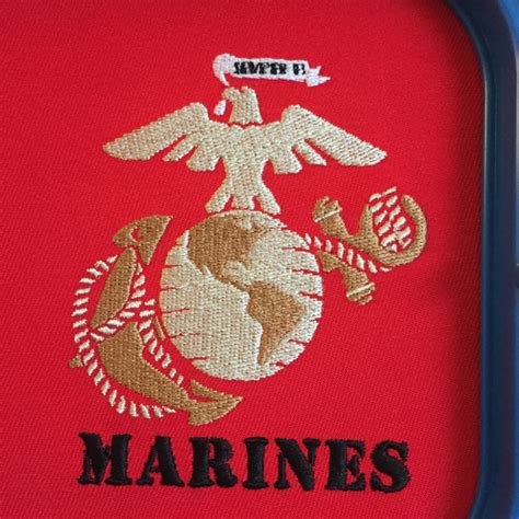 Us Marine Corps Crest 2 Size Pack 4x4 And 5x7 Logo Embroidery Design