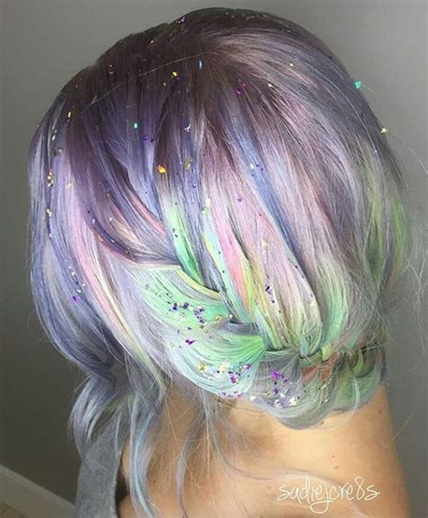 50 Expressive Opal Hair Color For Every Occasion Holographic Hair