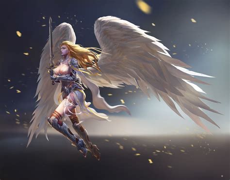 Angle By B Beask Art Female Art Angel Warrior