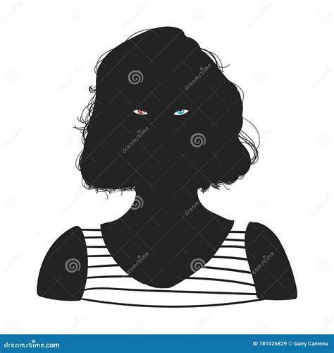 mysterious silhouette of a girl stock vector illustration of creepy silhouette 181026829