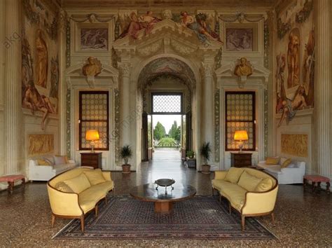 …the house, as at the villa barbaro (c. Andrea #Palladio, interior view of Salone, Villa Emo ...
