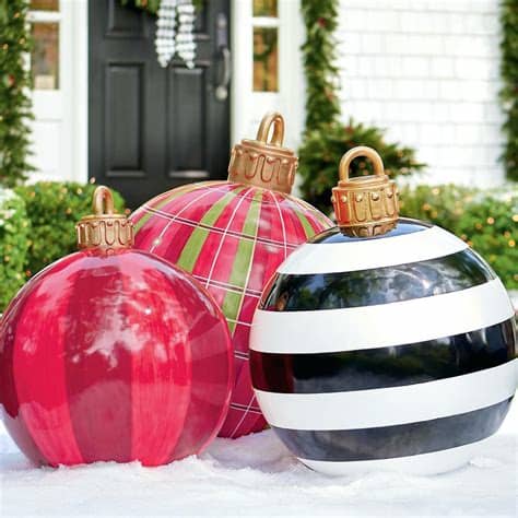 See more ideas about christmas baubles, baubles, christmas. Cheap And Easy Outdoor Giant Christmas Ornaments (That Are ...