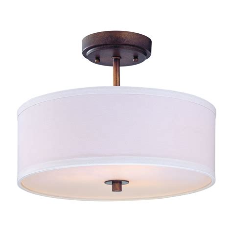 The kichler lacey 42399 semi flush light is a sophisticated lighting solution for today's modern home. Semi-Flush Light with White Drum Shade -14-Inches Wide | eBay